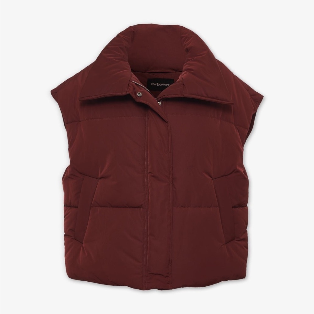 thirtyyears NWT Puffer Vest in Burgundy Size 1 - Picture 4 of 8
